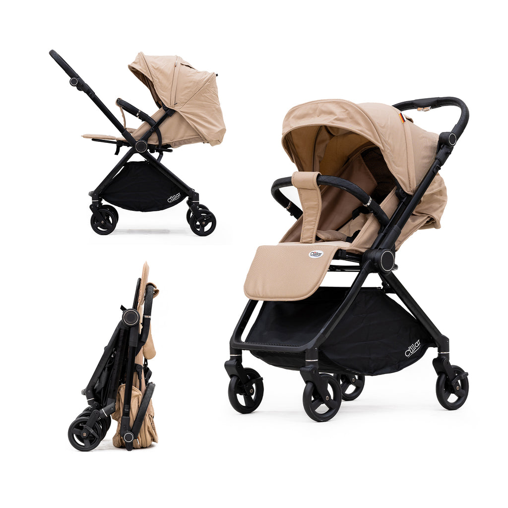Cullar S1005 Baby Stroller – Premium Compact 360° Swivel Pram