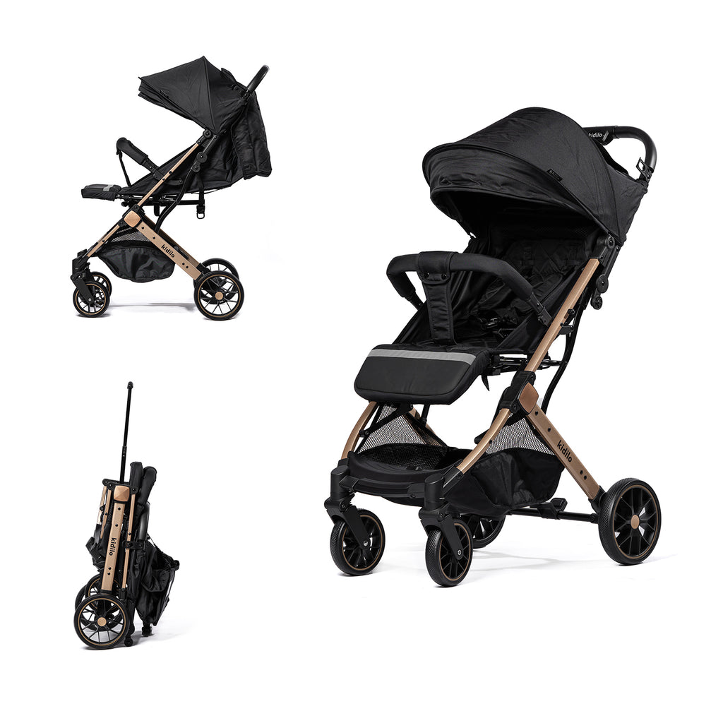 Kidilo K10G Travel Stroller – Lightweight Compact Cabin-Friendly Pram
