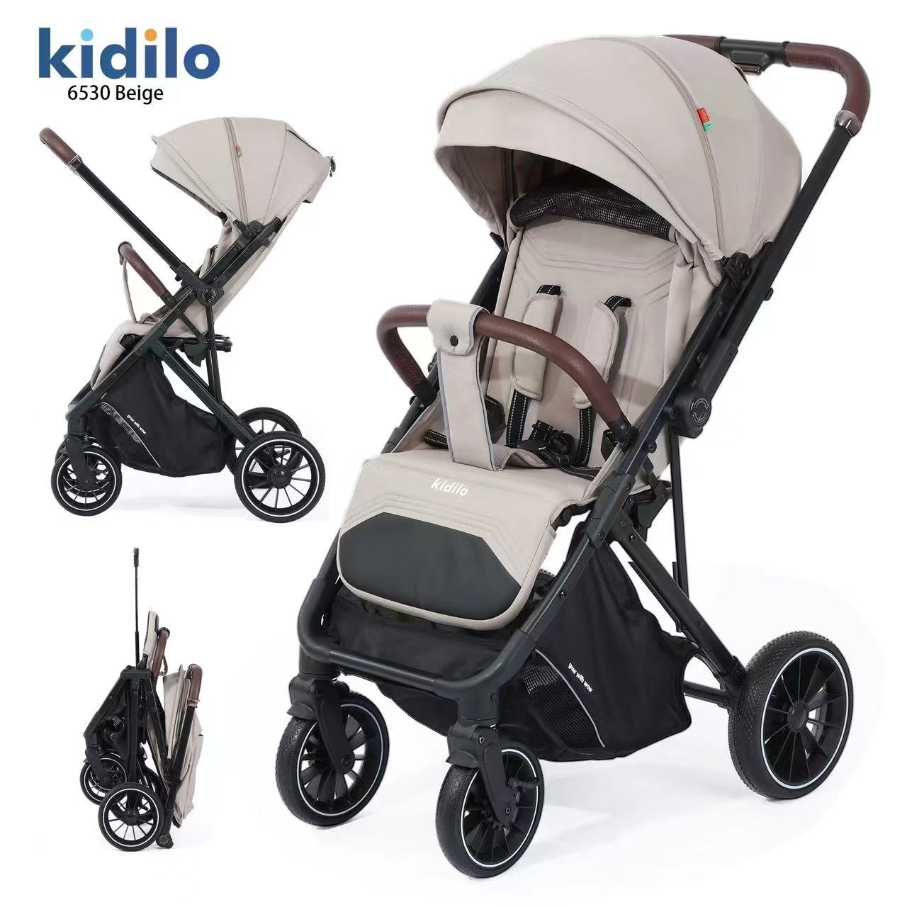 Kidilo 6530 Baby Stroller – Reversible Handle Foldable Pram