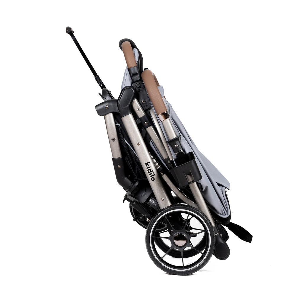 Kidilo 6600 Baby Stroller – Reversible Handle Compact Travel Pram