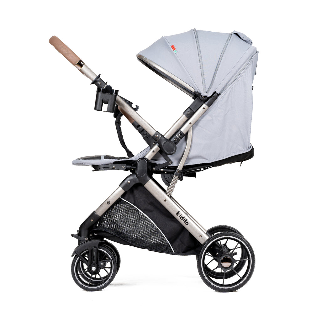 Kidilo 6600 Baby Stroller – Reversible Handle Compact Travel Pram