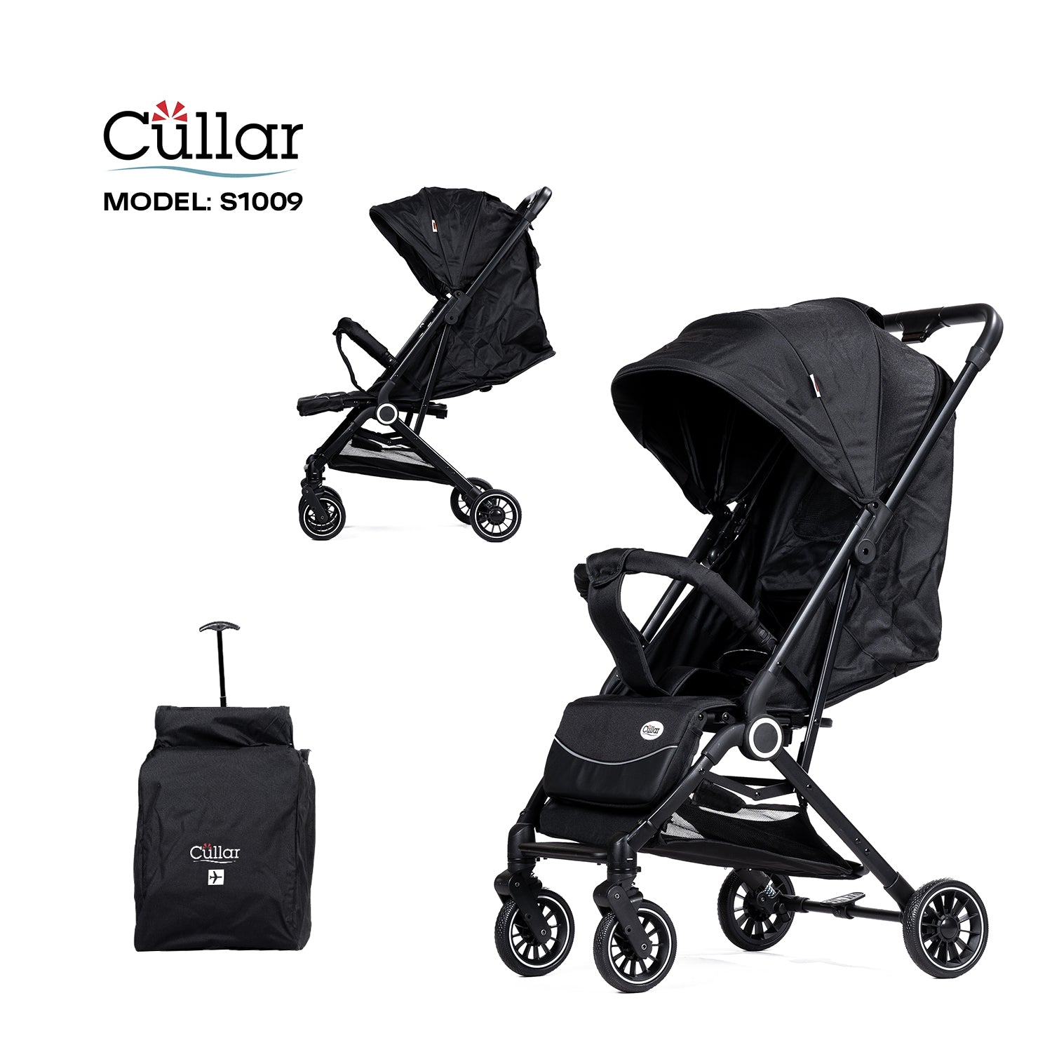 Cullar S1009 Baby Stroller – Lightweight Compact One-Hand Fold Pram