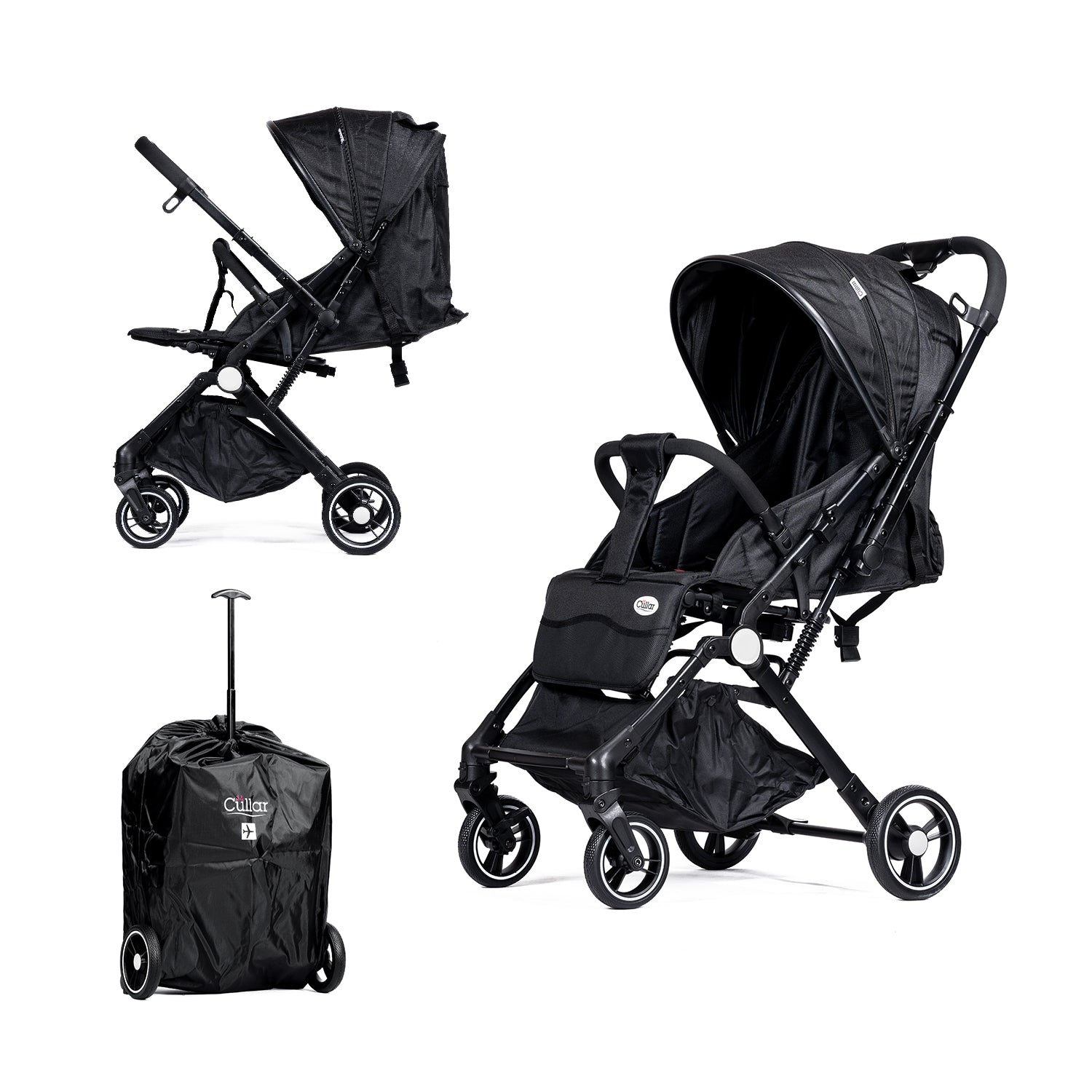 Cullar S1011 Baby Stroller – Compact One-Hand Fold Travel Pram