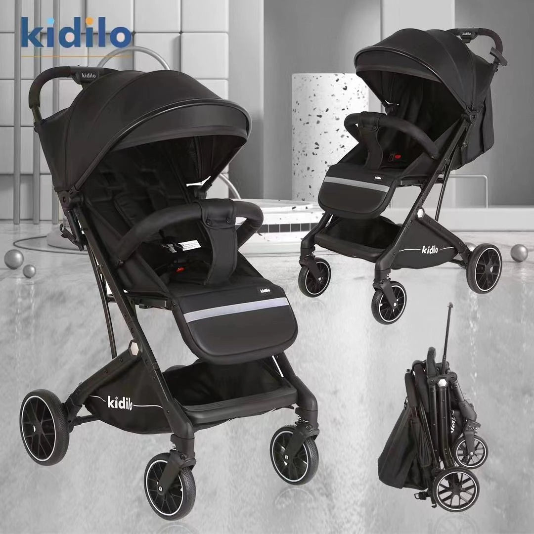 KIDILO K2 Lightweight Baby Stroller | Compact Fold Forward-Facing Pushchair with Swivel Front Wheels UAE