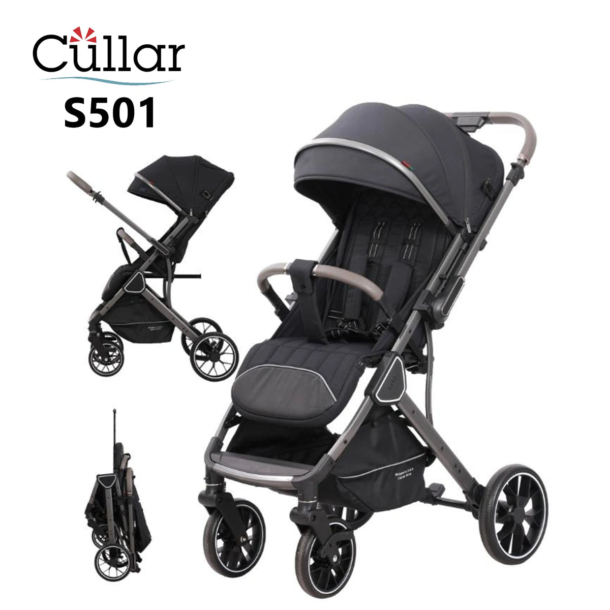 Cullar S501 Baby Stroller – Lightweight One-Hand Fold Travel Pram in U –  Kidilo UAE
