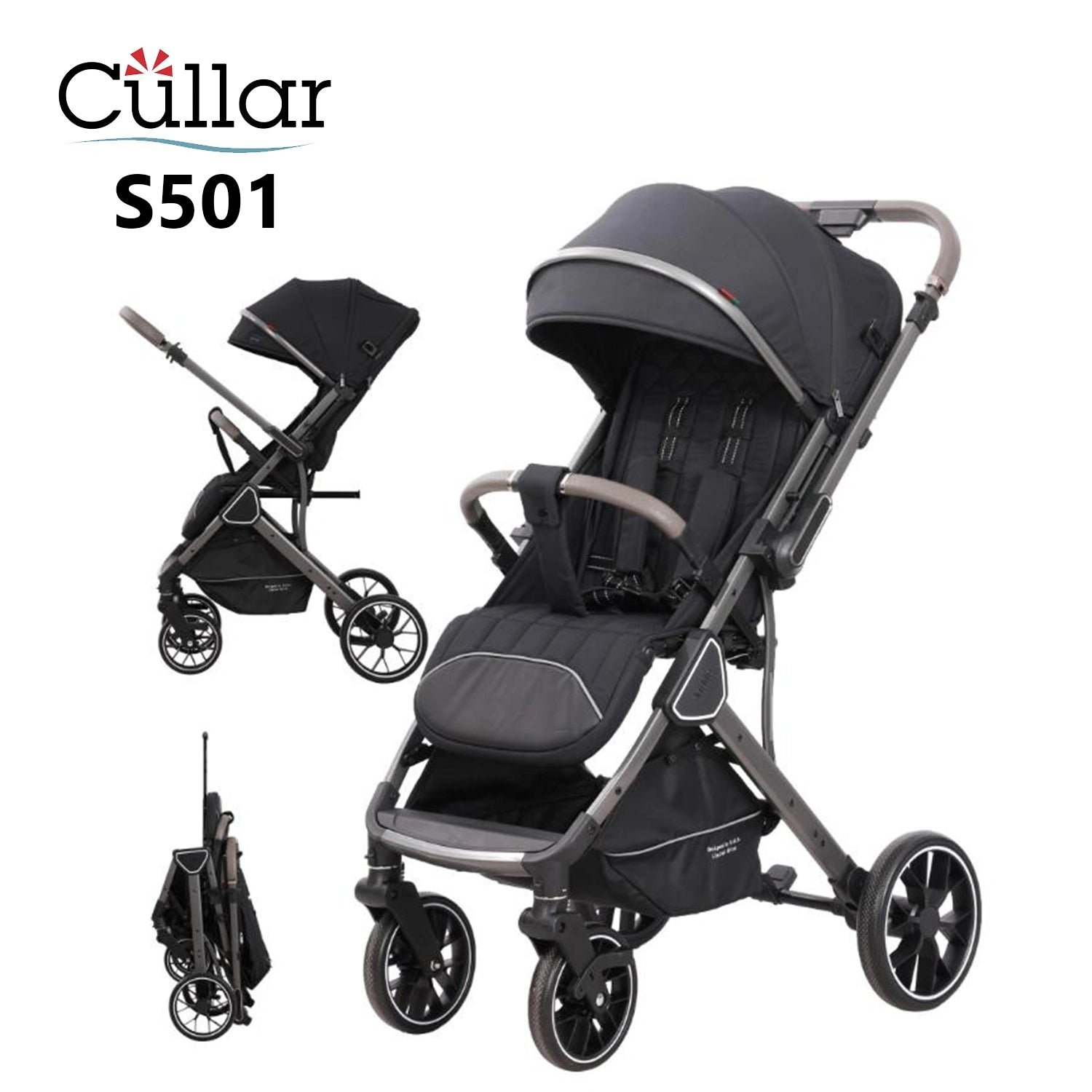 Cullar S501 Baby Stroller – Lightweight One-Hand Fold Travel Pram