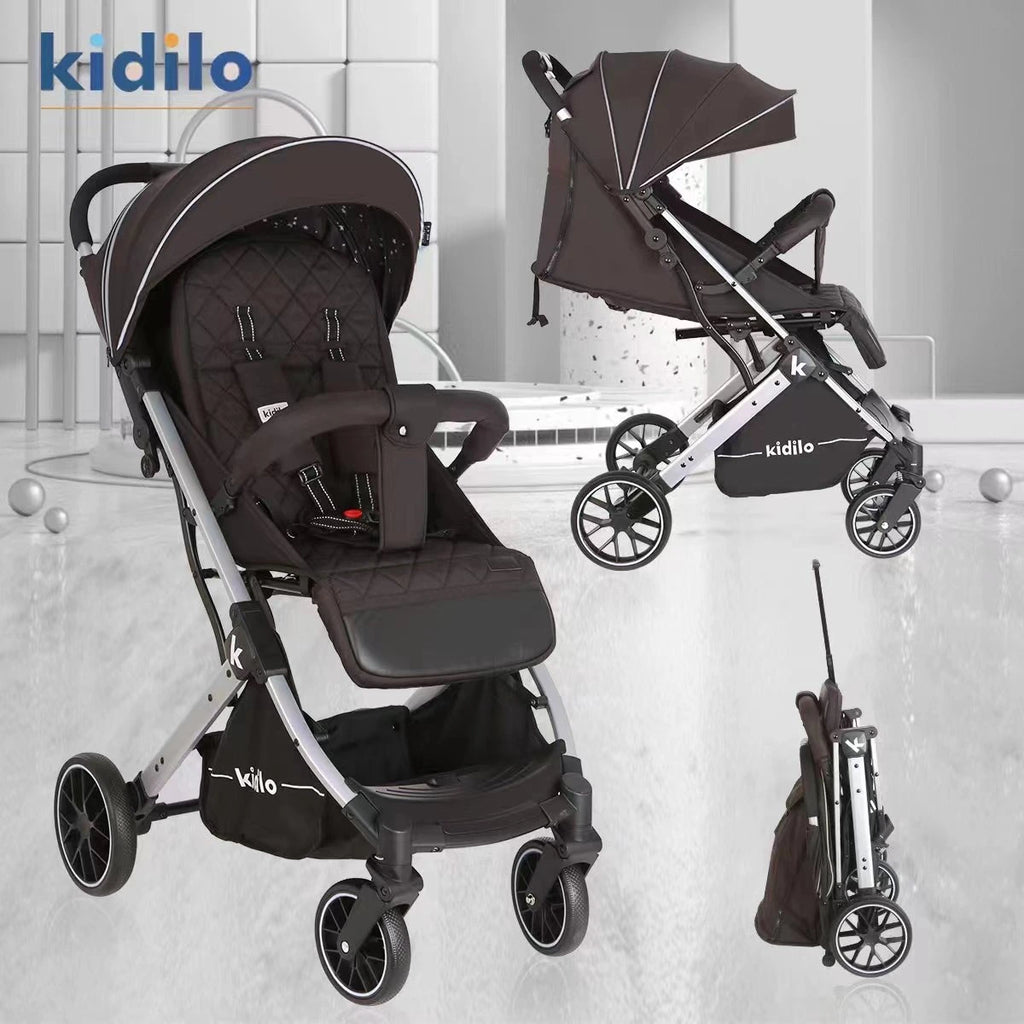 KIDILO K12 Lightweight Baby Stroller | Compact Fold Forward-Facing Pushchair | Everyday Urban Stroller UAE