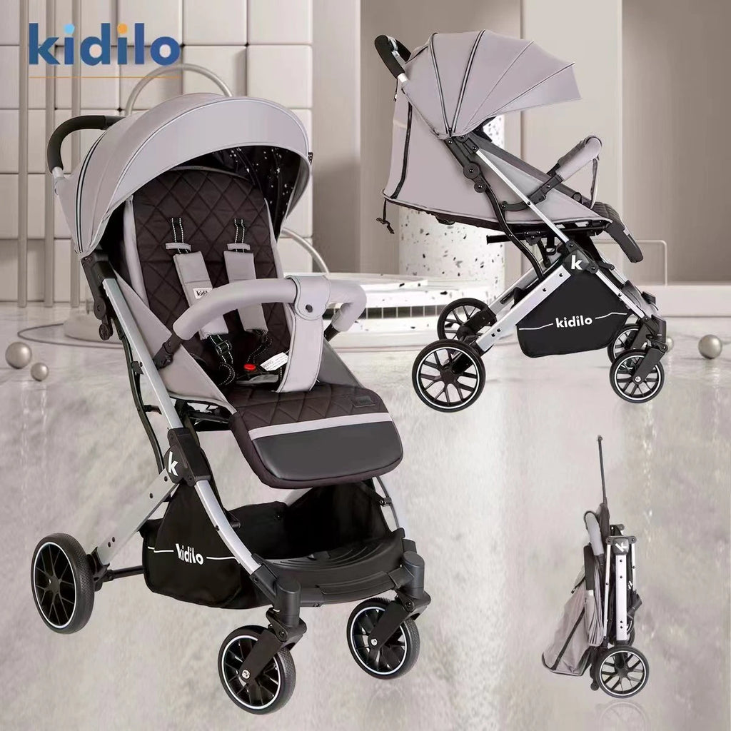 KIDILO K12 Lightweight Baby Stroller | Compact Fold Forward-Facing Pushchair | Everyday Urban Stroller UAE