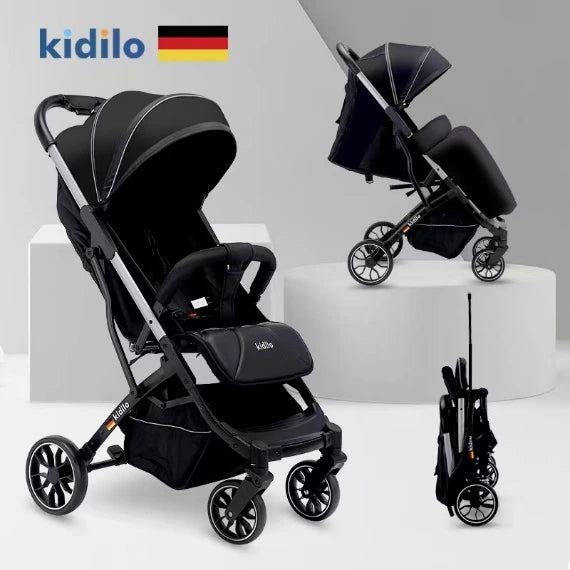 KIDILO K20 Lightweight Baby Stroller | Compact Fold Travel Pushchair with Trolley Carry & Reclining Seat UAE