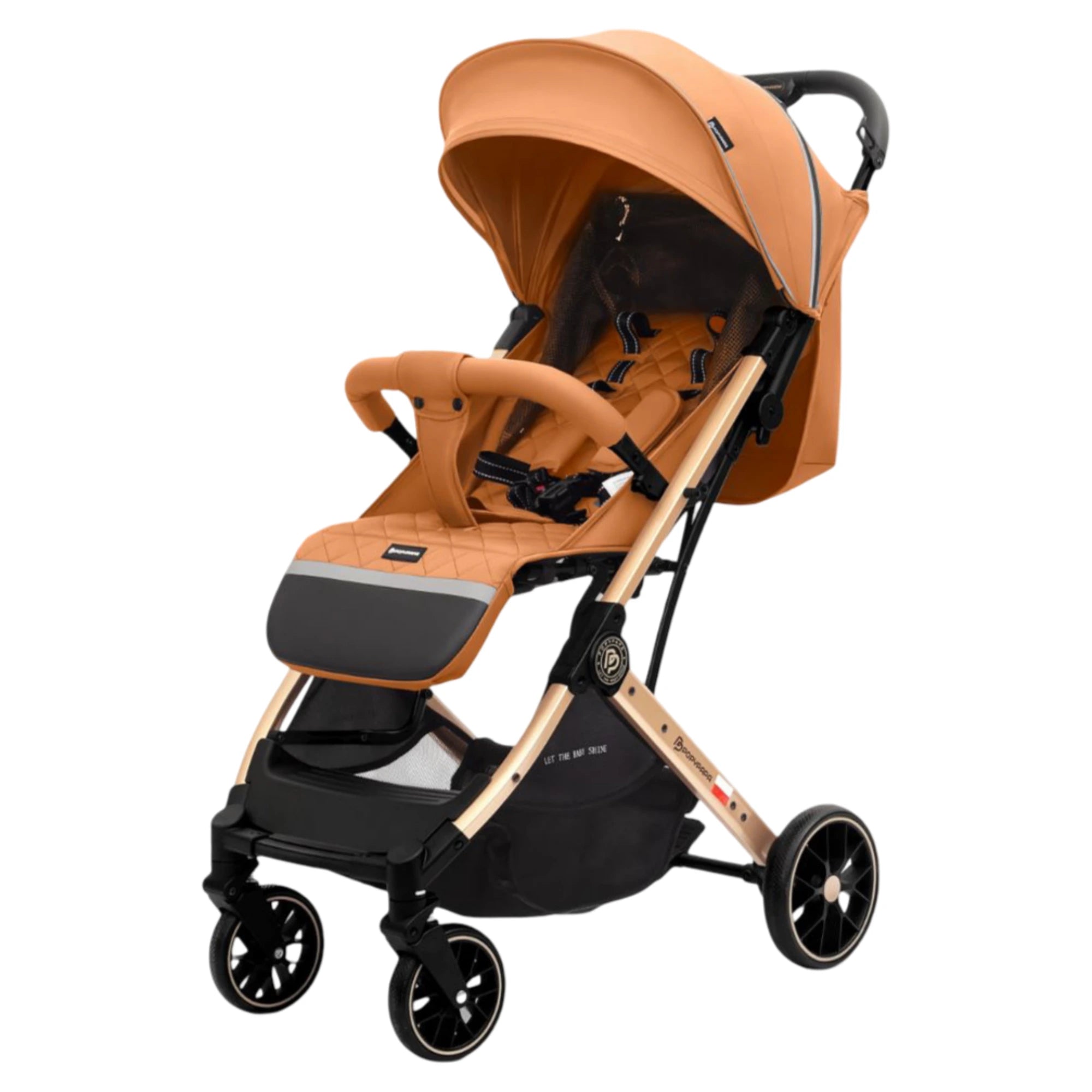 POPYPAPA C12 Baby Stroller – Large Wheel Baby Stroller with Multi-Position Recline, Extendable Canopy, 5-Point Harness & Storage Basket
