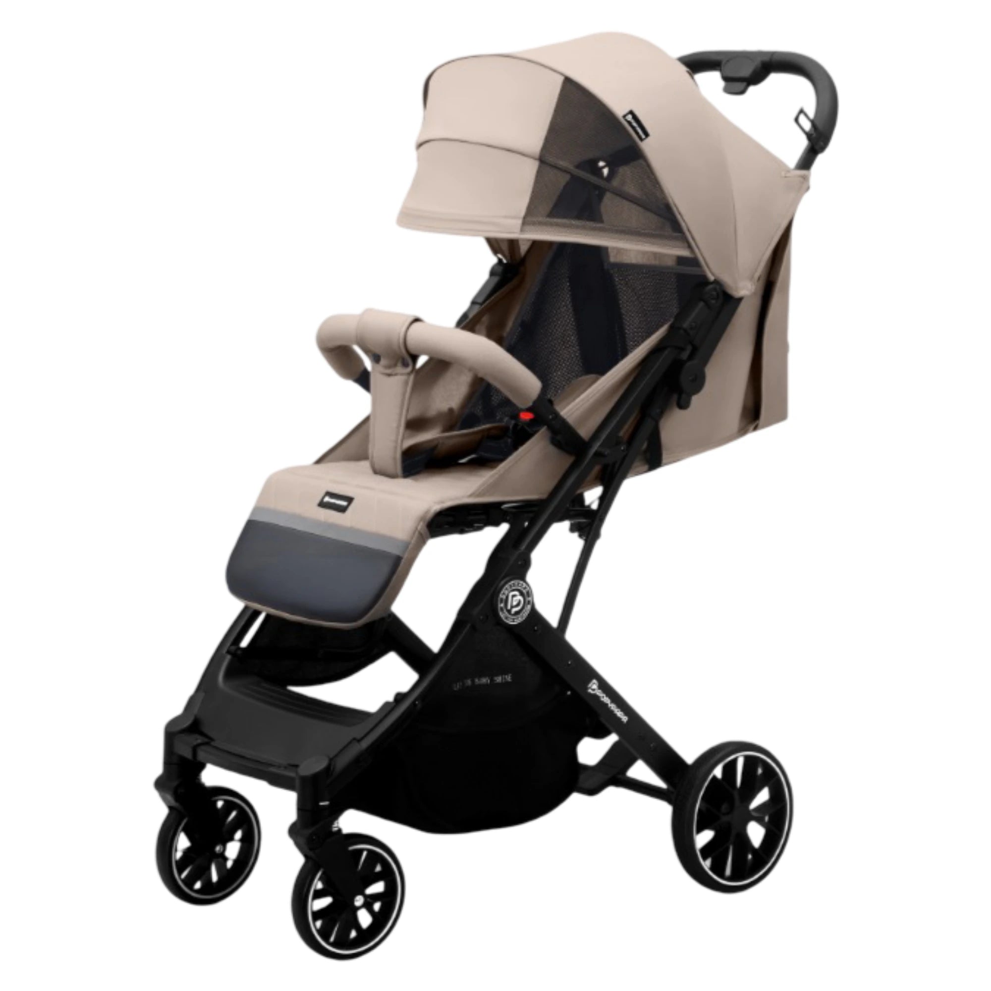 POPYPAPA Baby Stroller – Large Wheel Baby Stroller with Adjustable Backrest, UPF Canopy, 5-Point Safety Harness & Large Storage Basket