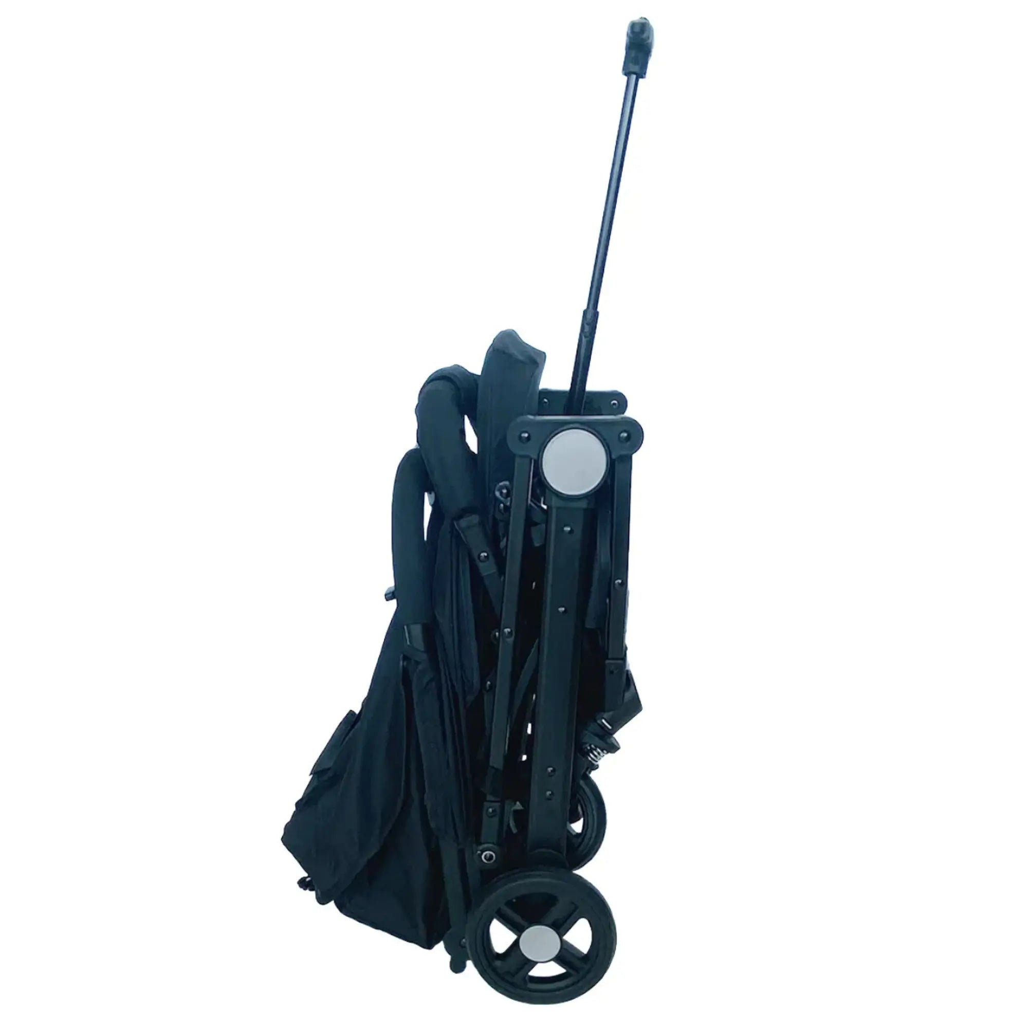 Papypapa Compact Baby Stroller with Trolley Handle – Lightweight Foldable Travel Stroller with Multi-Position Recline, Large Canopy & Storage Basket