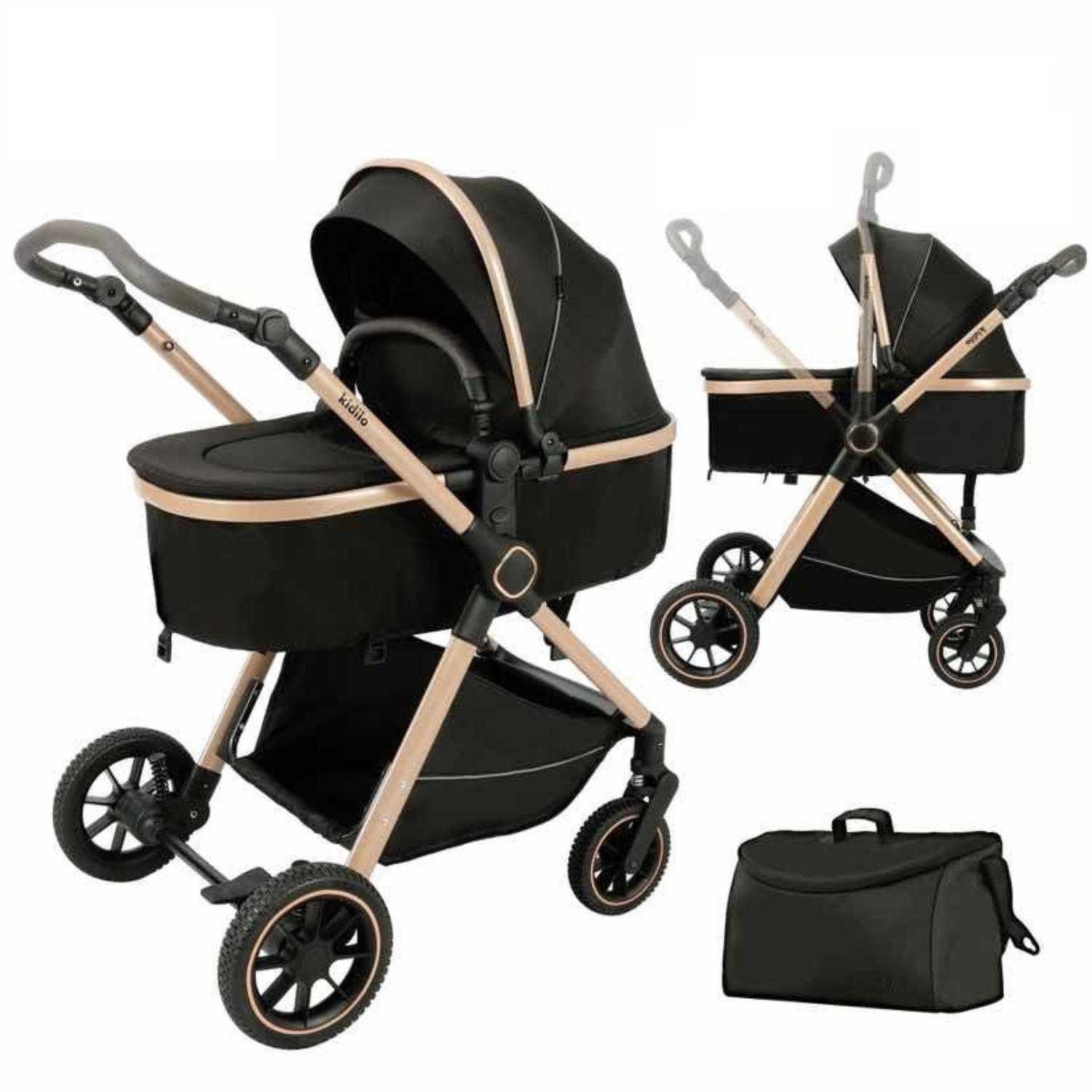 Kidilo H5 Baby Stroller – Premium 3-in-1 Travel System Pram