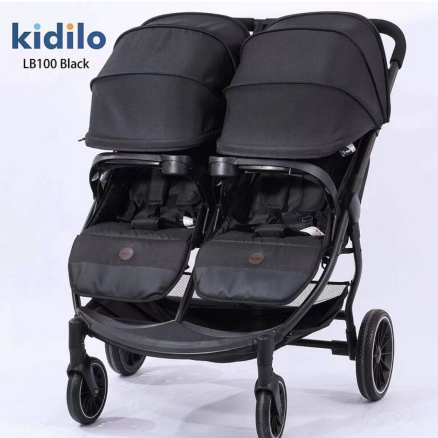 Kidilo LB100 Double Baby Stroller – Lightweight Foldable Twin Pram