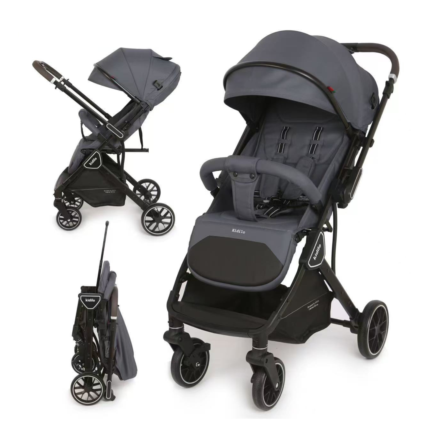 Kidilo K919 Baby Stroller – Lightweight Foldable Travel Pram