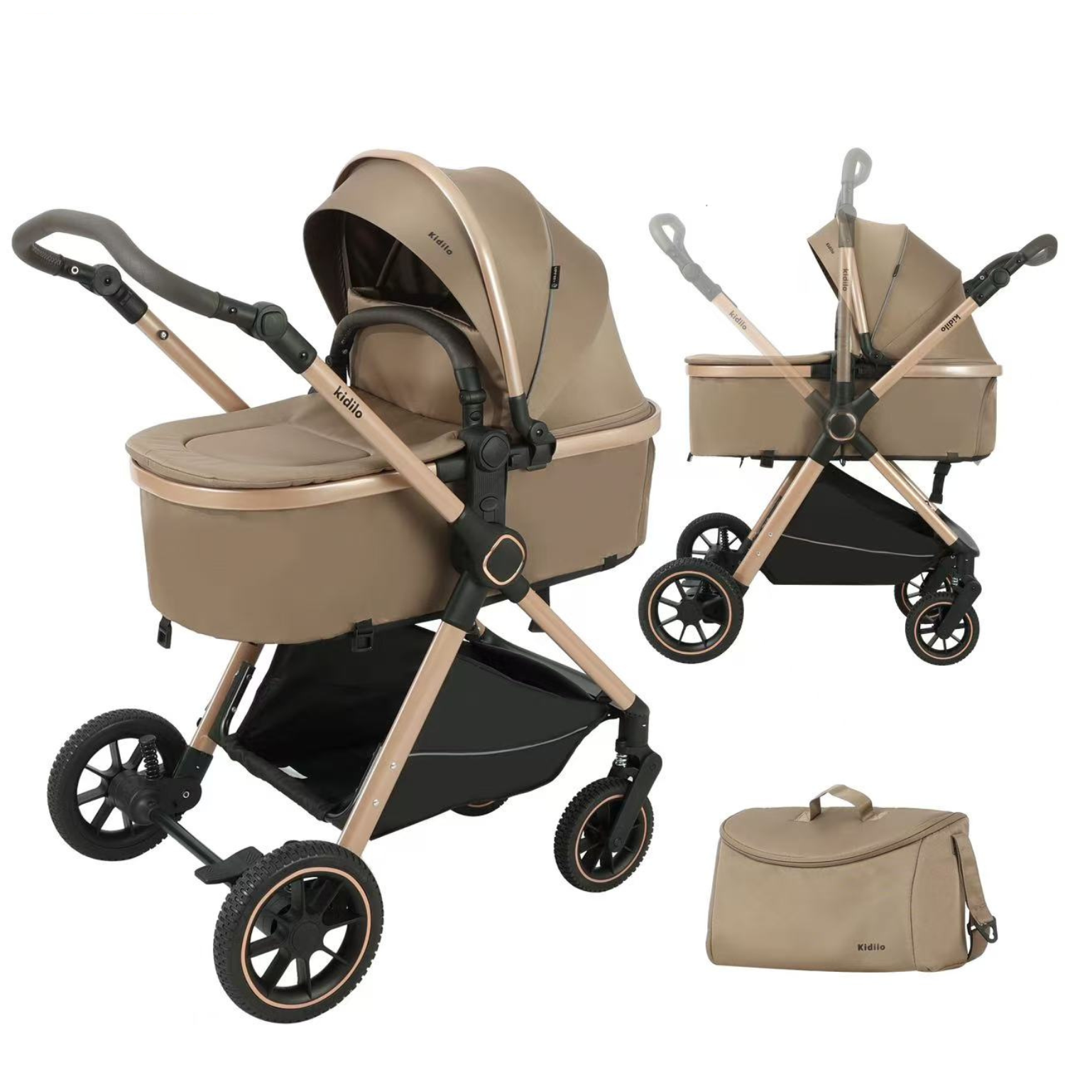 Kidilo H5 Baby Stroller – Premium 3-in-1 Travel System Pram