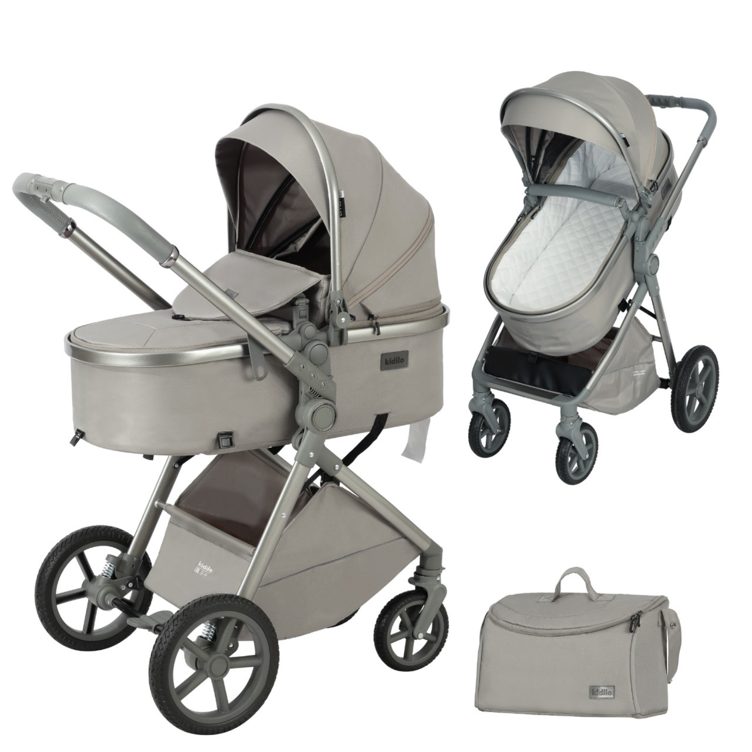 Kidilo V8G Baby Stroller – Compact Lightweight Foldable Pram