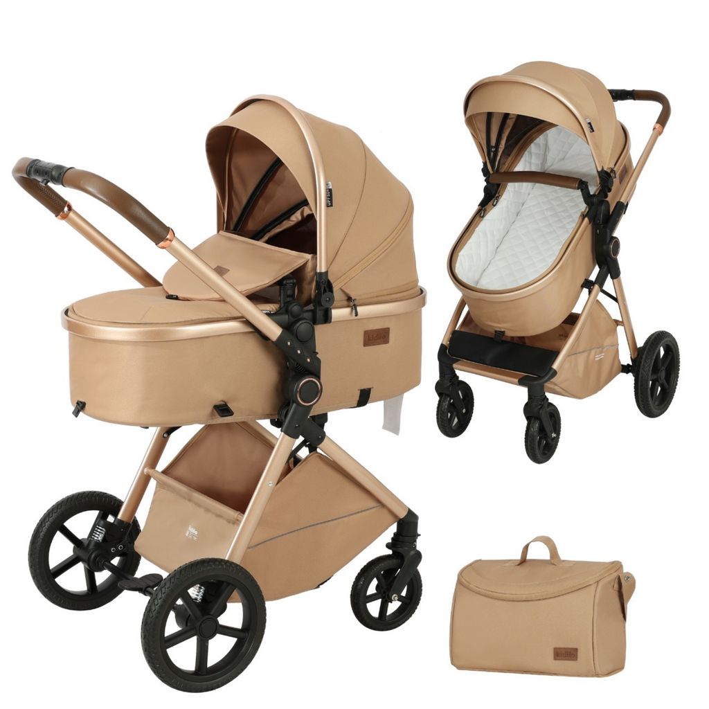 Kidilo V8G Baby Stroller – Compact Lightweight Foldable Pram